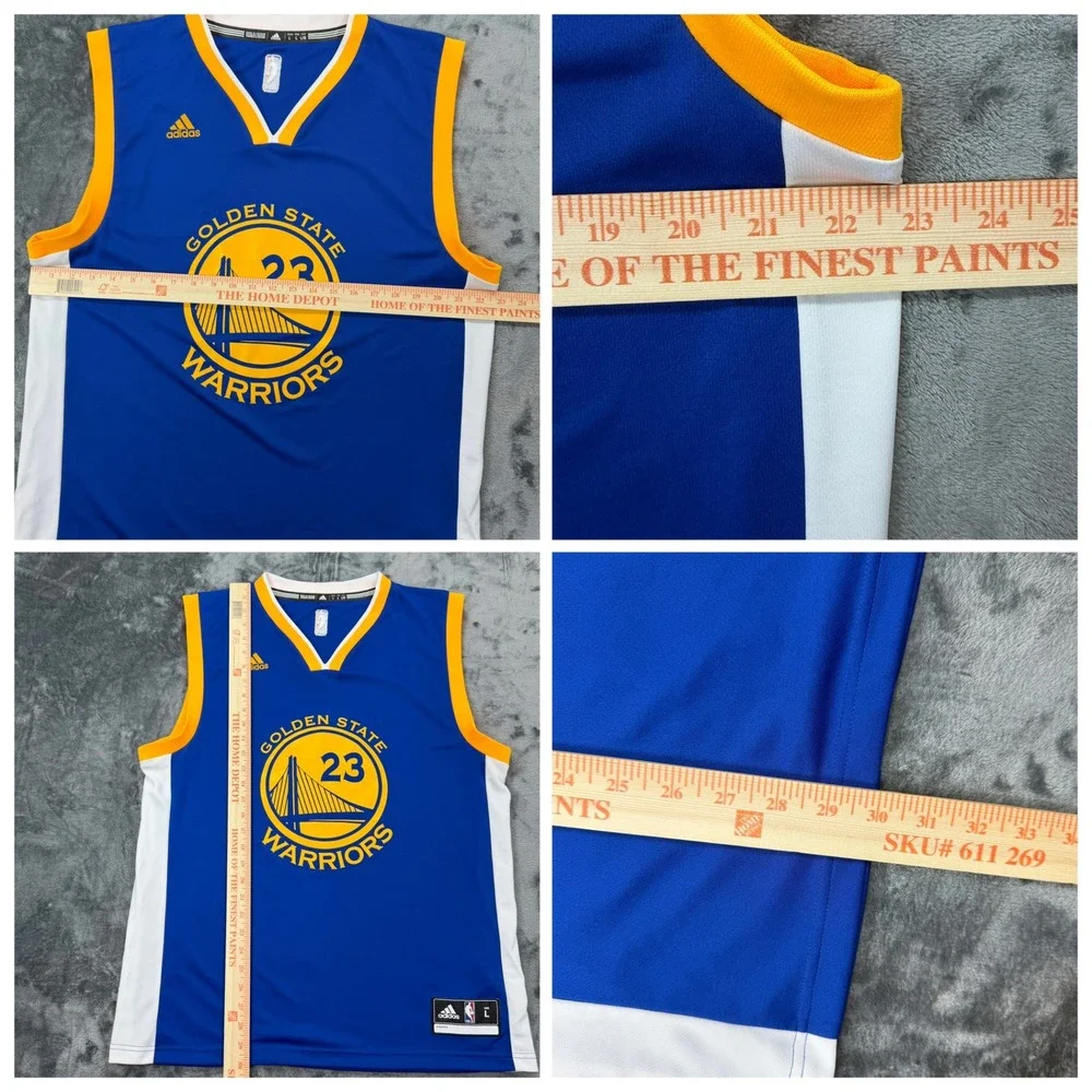 EUC Adidas NBA Golden State Warriors Draymond Green 23 Jersey Blue Mens‎ Large